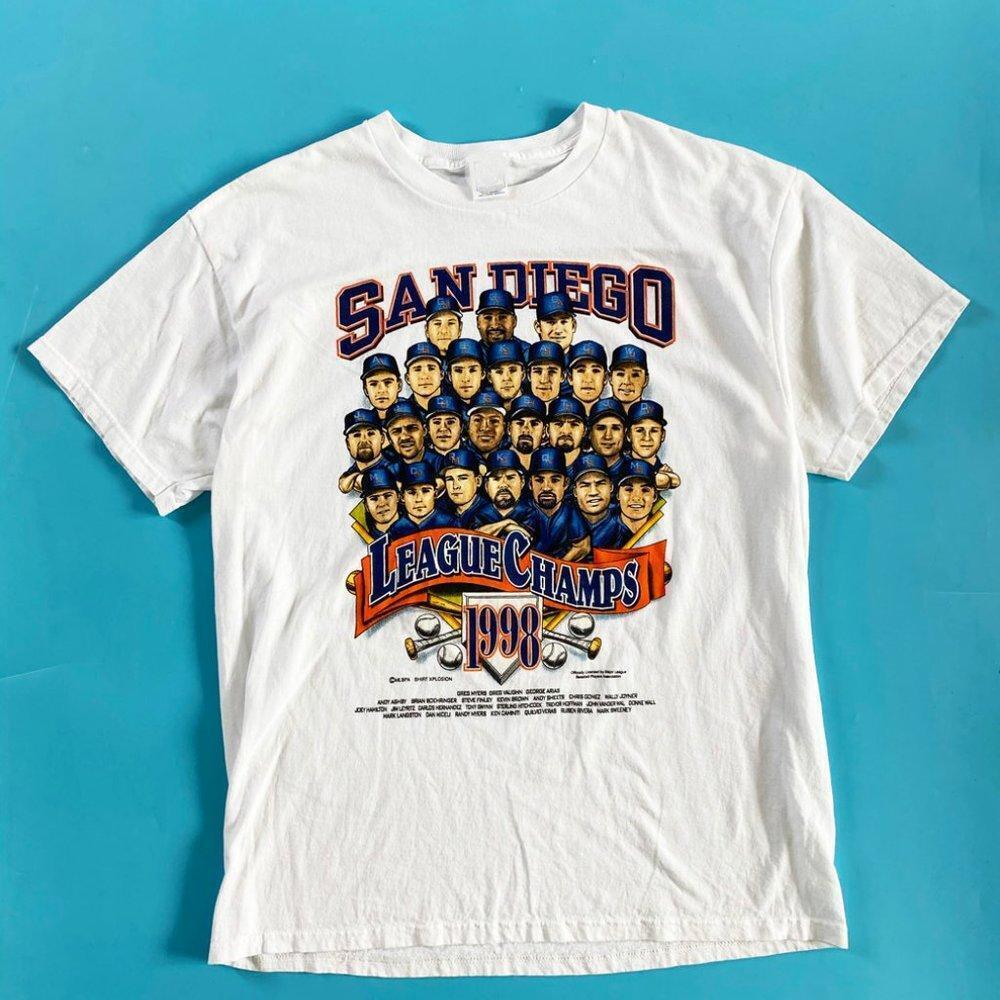 1998 San Diego Padres Bobble Head League Champs Collec Shirt Col